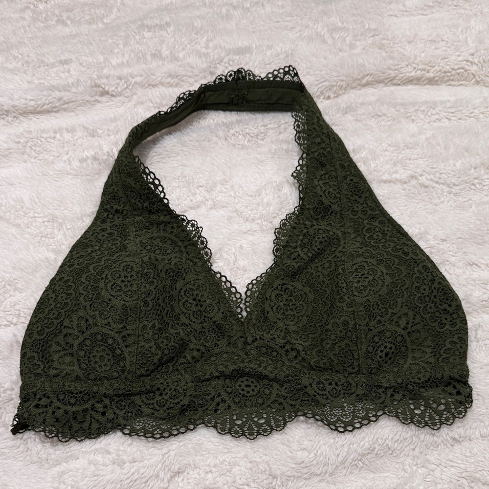 Gilly Hicks Lace Bralette in Forest Green